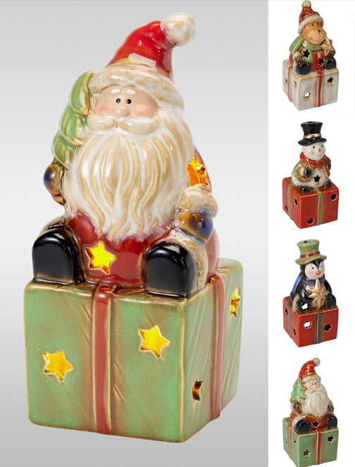XMAS FIGURE TEALIGHT HOLDER 4A