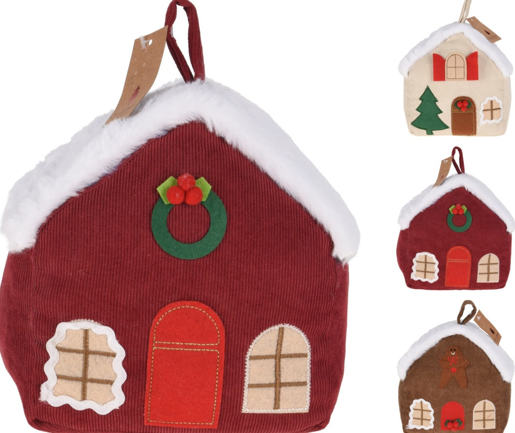 Christmas House Doorstop, Assorted
