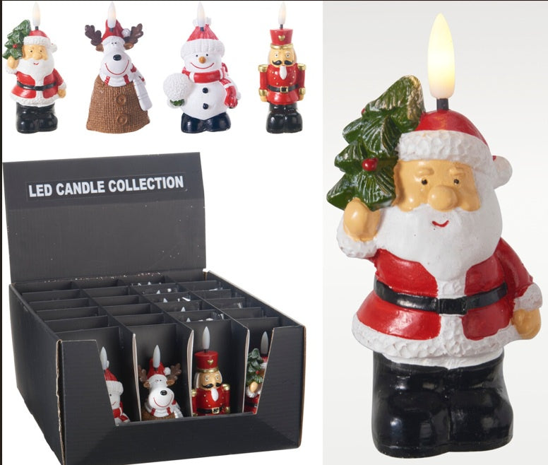 XMAS LED CANDLE 4ASS DESIGNS