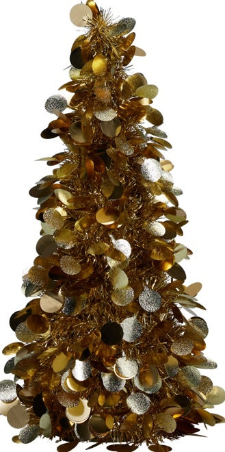 TREE TINSEL 46CM DARK GOLD