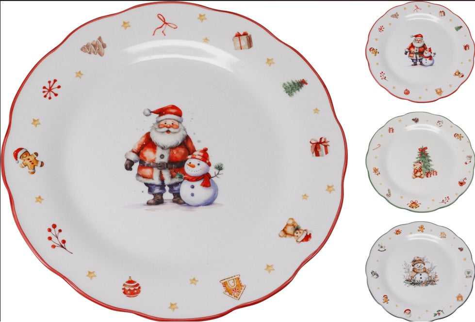 PLATE PORCELAIN DIA 26CM 3ASS