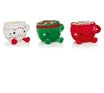 18cm Coffee Cup Character Plush 3 Asst