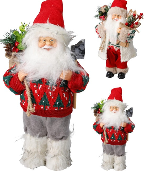 SANTA STANDING 30CM 2ASS