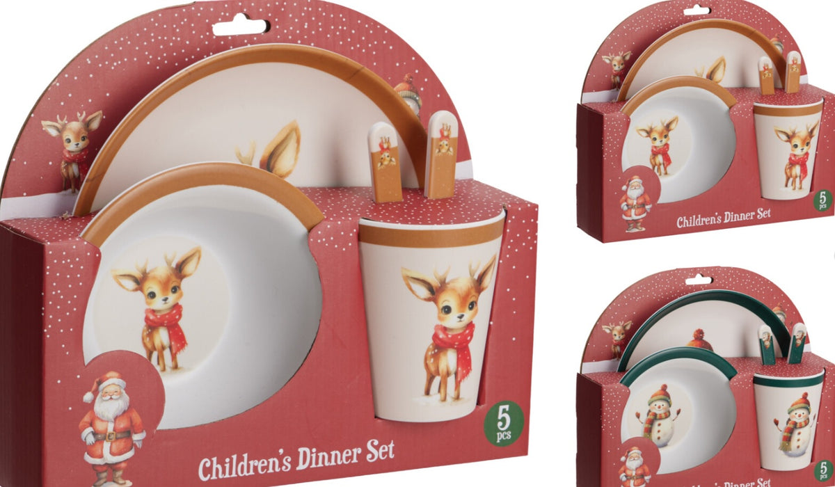 DINNER SET 5PCS MELAMMINE 3ASS