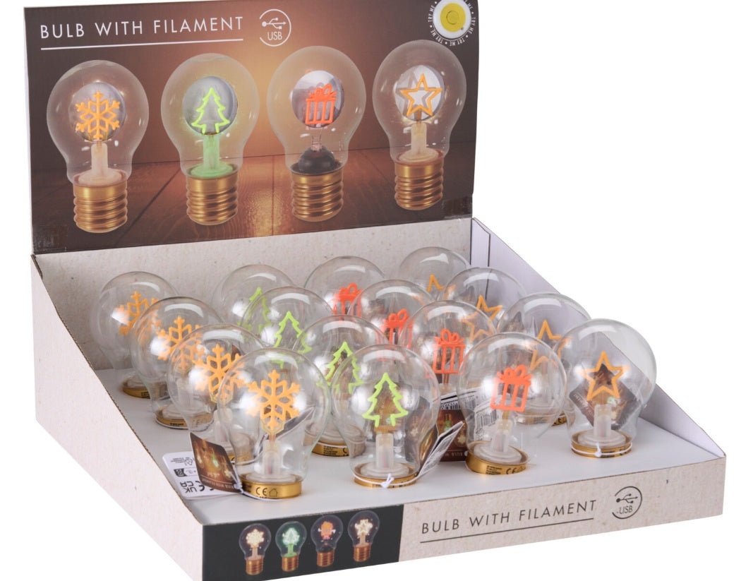 BULB XMAS FILAMENT 4ASS