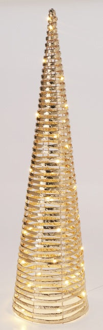 CONE 80CM WITH LED GOLD CLR