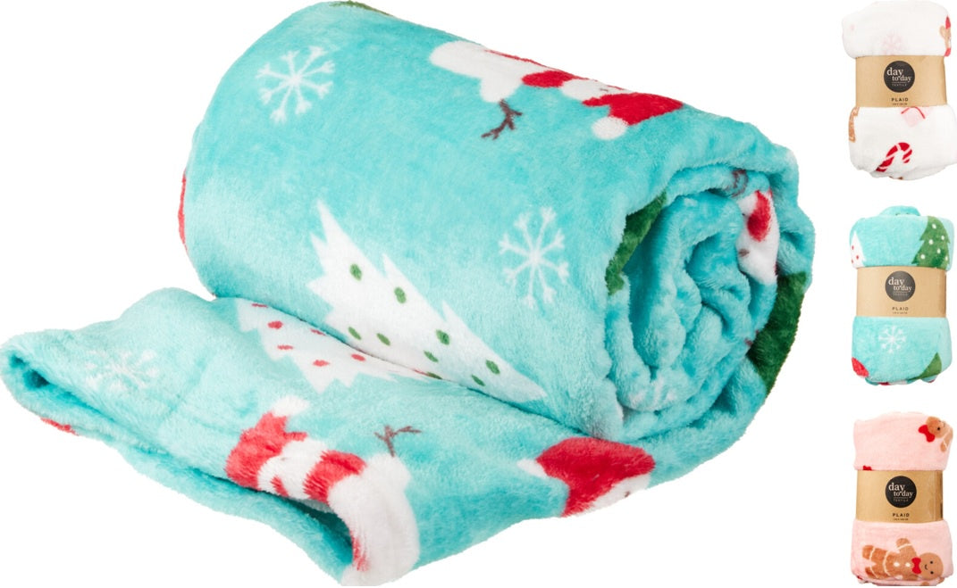 BLANKET XMAS 130X160CM 3ASS