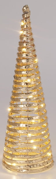 CONE 40CM WITH LED GOLD CLR
