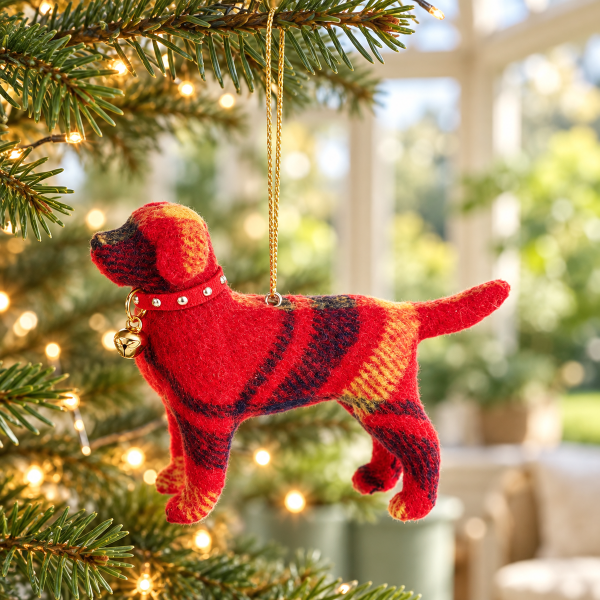 Hanging Christmas Dog Decoration, Assorted