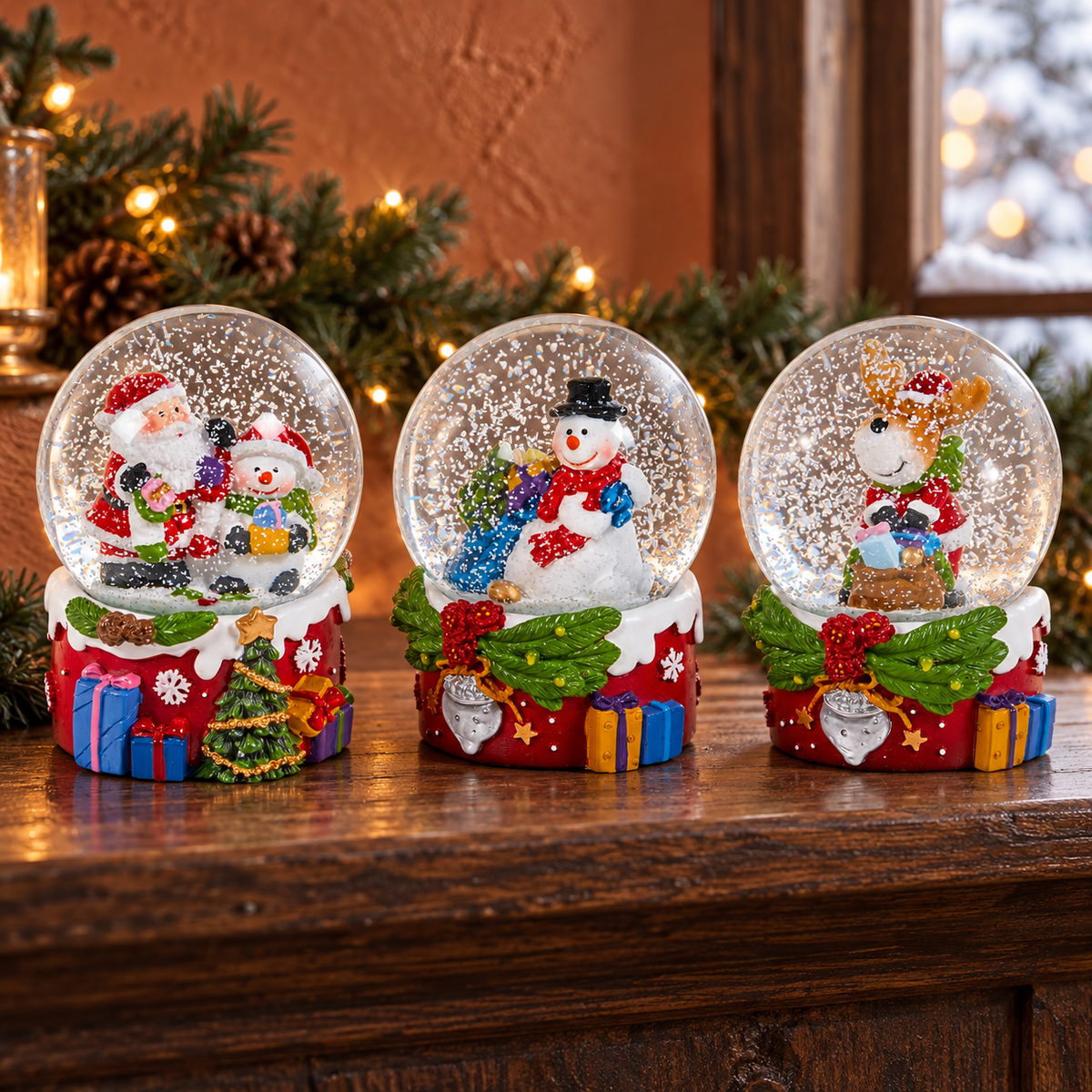 Christmas Character Snow Globe, Assorted