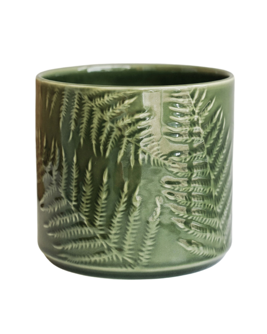 Orla Glazed Fern Green Planter