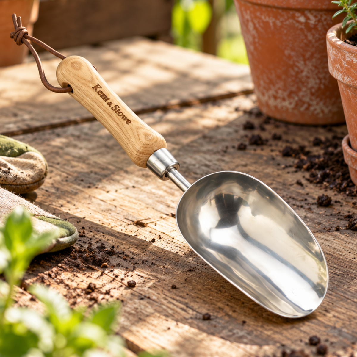 Kent &amp; Stowe Stainless Steel Potting Scoop