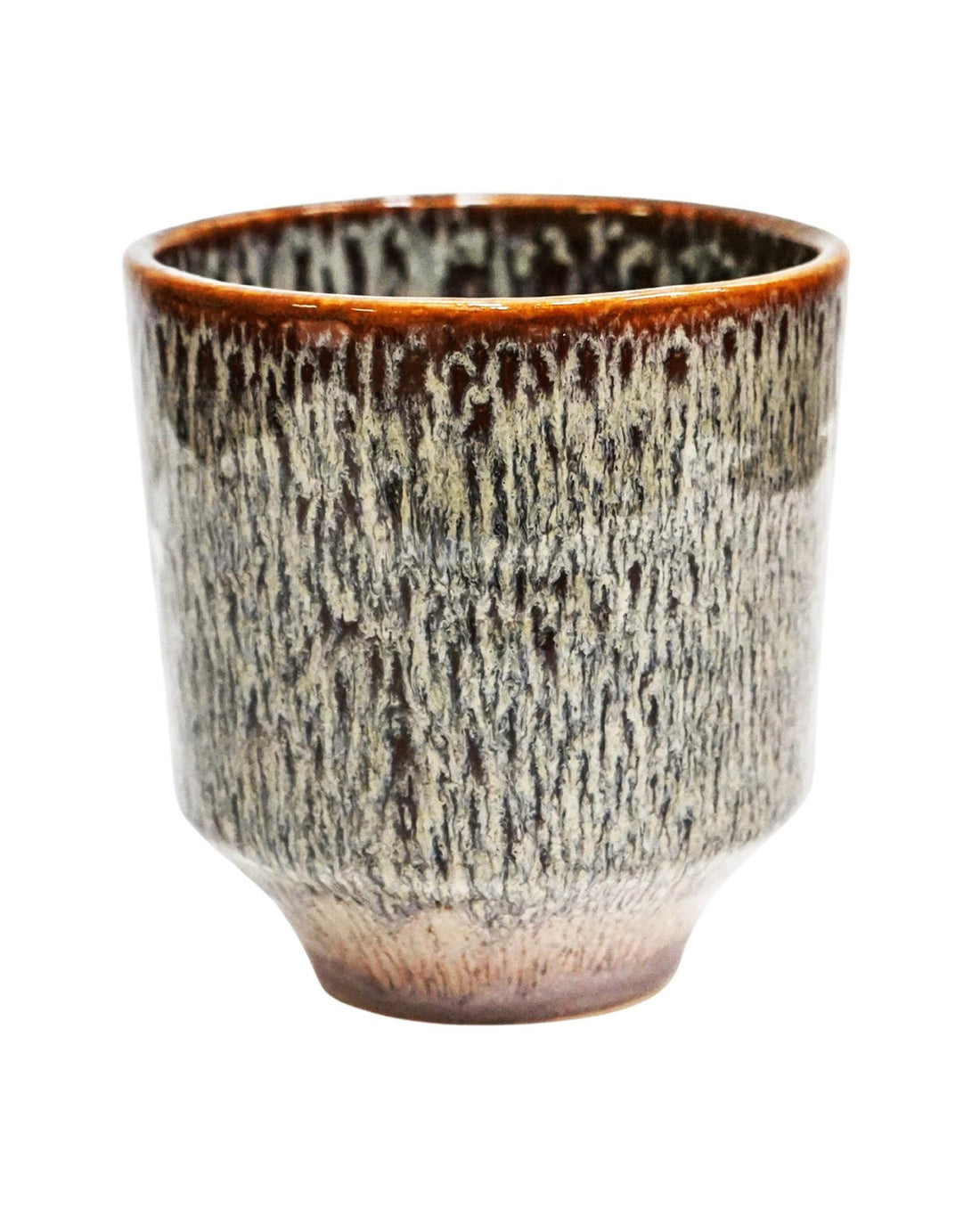 Reactive Glaze Mocha Orchid Planter