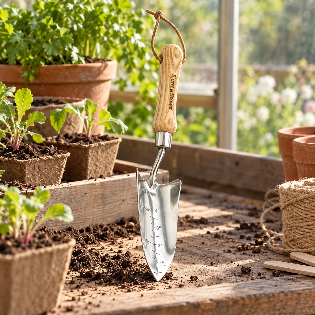 Kent &amp; Stowe Stainless Steel Hand Transplanting Trowel