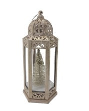 30cm B/O LED Lantern / Gold Tree