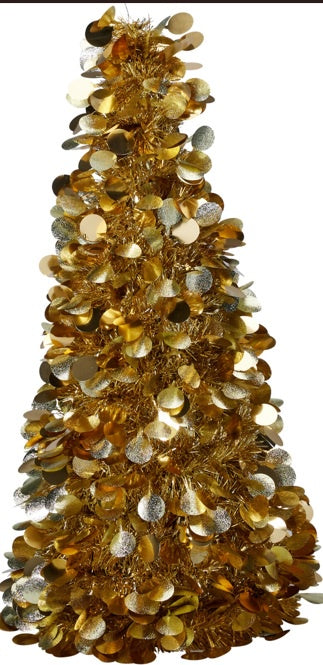 TREE TINSEL 60CM DARK GOLD