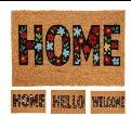 DOORMAT 59X39CM 3ASS Home/hello/welcome