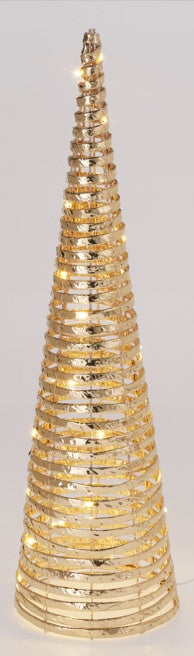 CONE 60CM WITH LED GOLD CLR