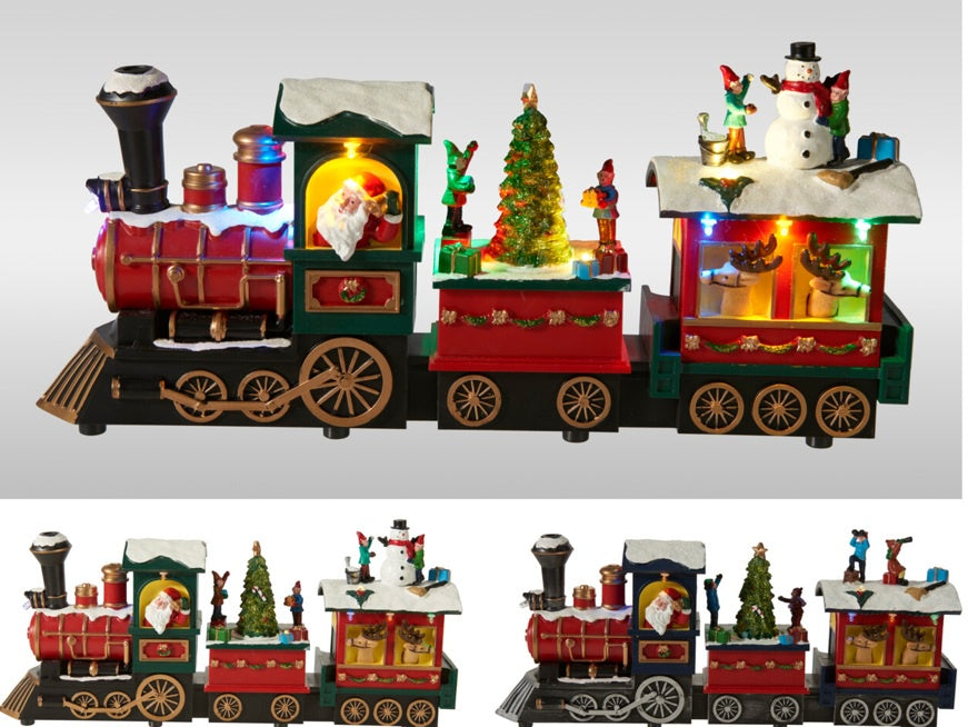 CHRISTMAS TRAIN LED 18CM 2ASS