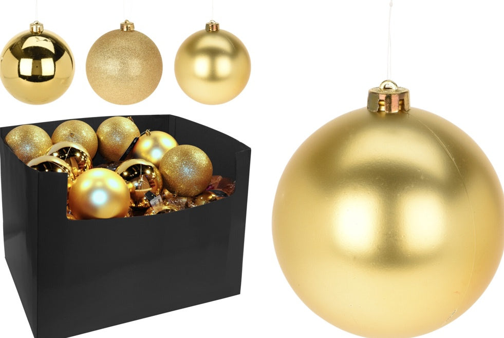 XMAS BALL 120MM GOLD 3ASS