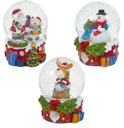 Christmas Character Snow Globe, Assorted