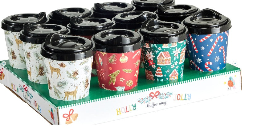 MUG PP 4ASS XMAS DESIGNS