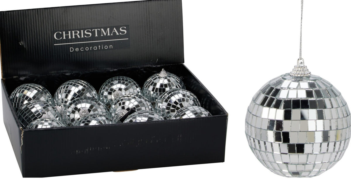 MIRROR BALL 80MM SILVER