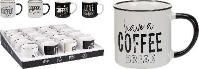 MUG STONEWARE 250ML 4ASS CLR