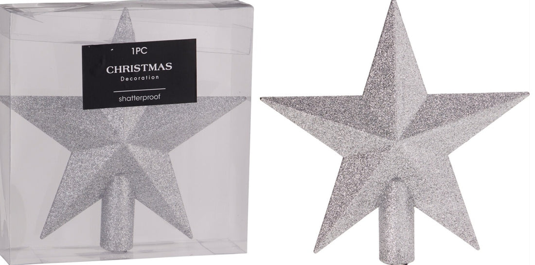 TREETOP STAR 19CM SILVER GLITT