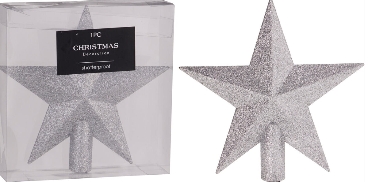 TREETOP STAR 19CM SILVER GLITT