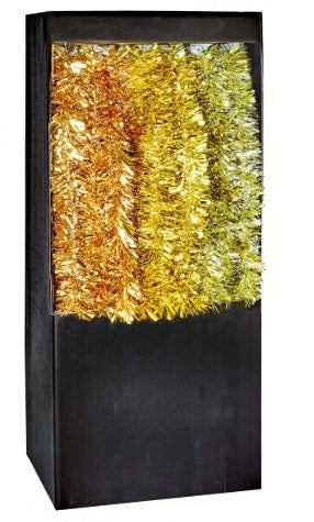 2m x 10cm Metallic Warm Gold Chunky Tinsel 3 Asst FSDU
