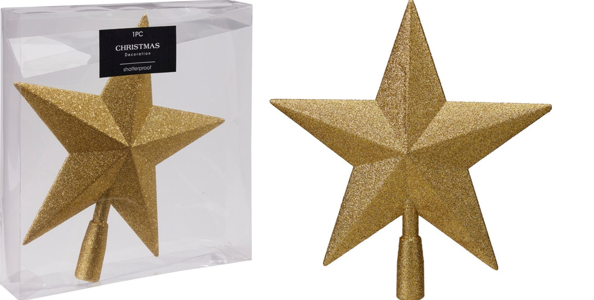 TREE TOP STAR 28CM GOLD