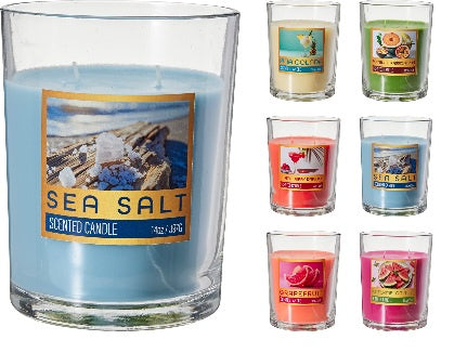 SCENTED CANDLE 13CM 6ASS SCENT