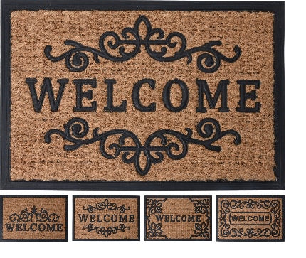 DOORMAT RUBBER 60X40CM 4ASS