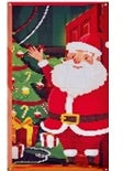 90cm x 1.8m Santa with Tree and Presents Hanging Door Cover