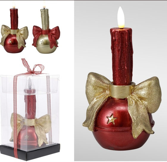 LED CANDLE BELL 14CM 2ASS CLR