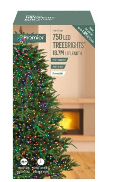 TreeBrights 750 LED Christmas Tree Lights, Multicolour