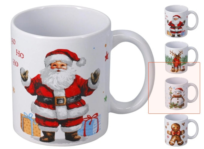 MUG 325ML 4ASS XMAS KIDS DESIG