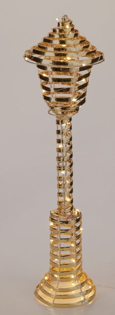 LAMPOST 40CM WITH LED GOLD CLR