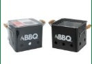 BBQ Cube Matt Black with wooden Grips