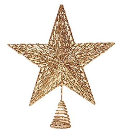 Gold Glitter Star Tree Topper, 30cm