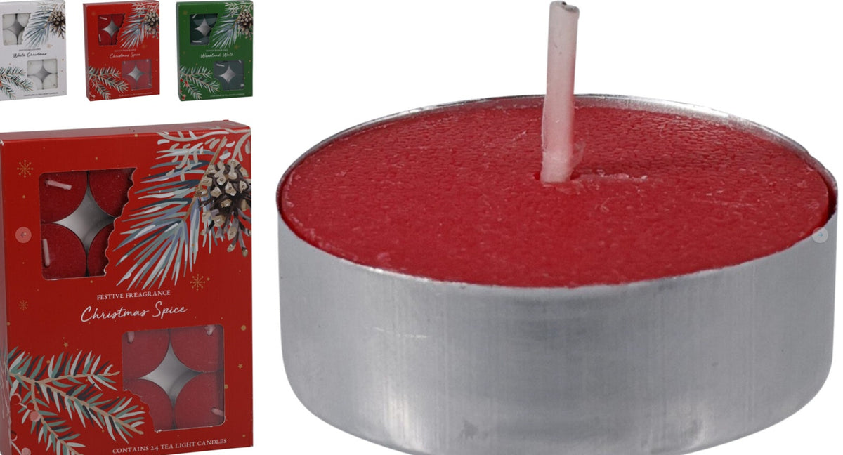 TEALIGHTS 24PCS 3ASS Christmas