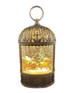 B/O USB 24cm Musical Water Lantern Snowman
