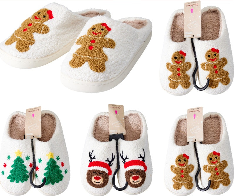 SLIPPPER XMAS 3ASS DESIGNS