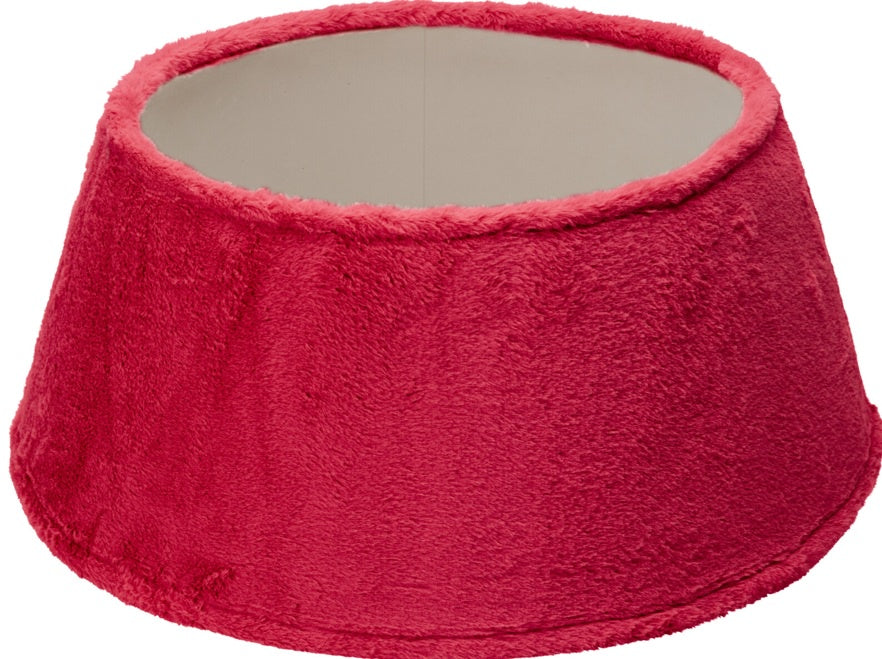TREE SKIRT 55CM FAUX FUR RED