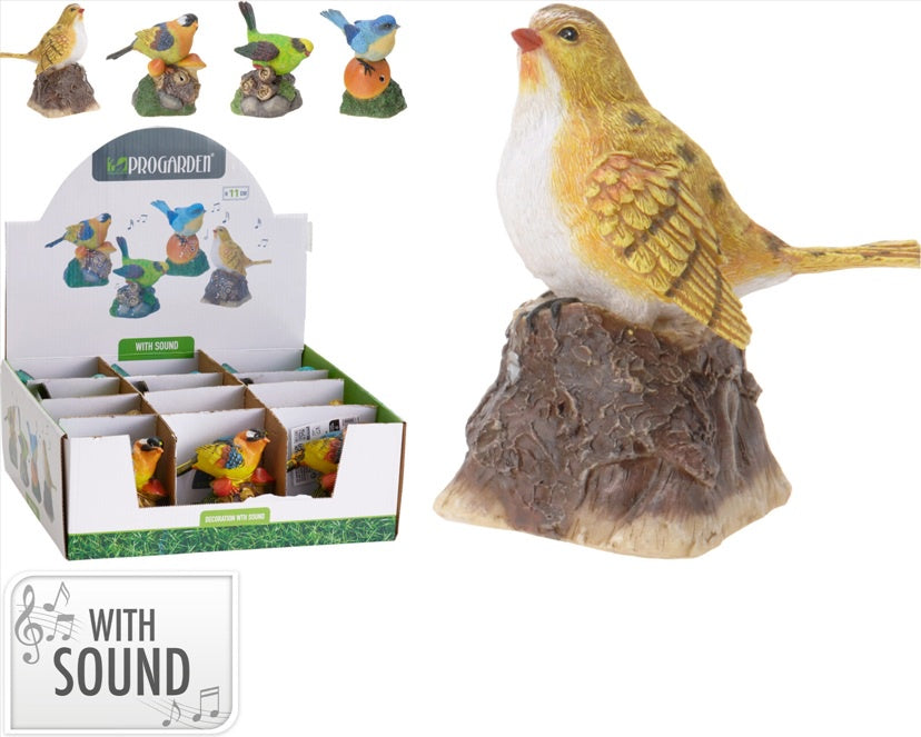 BIRD WITH SOUND 11CM 4ASS