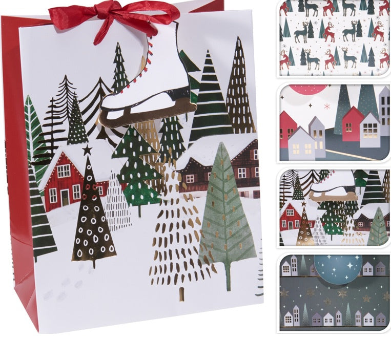 GIFTBAG XMAS SMALL 4ASS