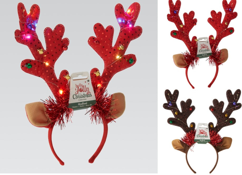 HEADBAND WITH ANTLER AND LED