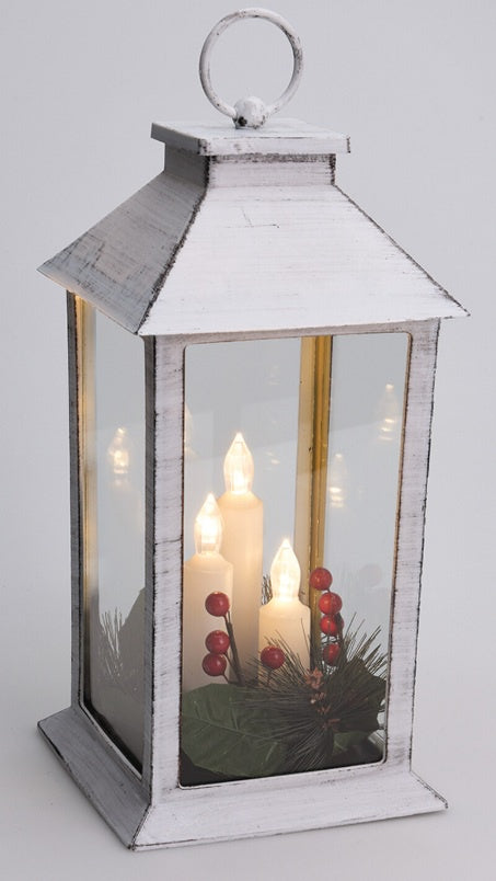 LANTERN WITH LED CANDLE 29CM
