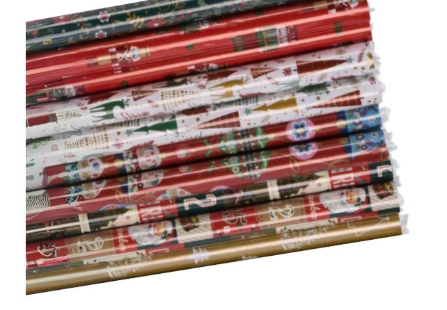 GIFT WRAP PAPER 70X200CM 6ASS